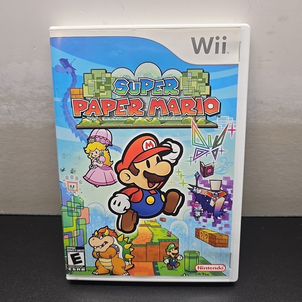 Super Paper Mario Nintendo Wii 2007 Action Adventure RPG Game CIB RVL-P-R8PE-USA